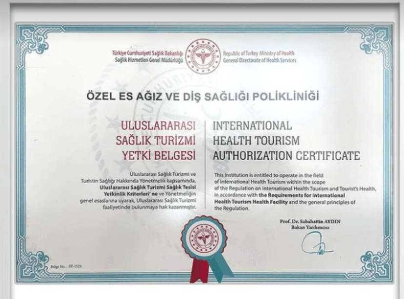 Uluslararası Sağlık Turizmi Yetki Belgesi