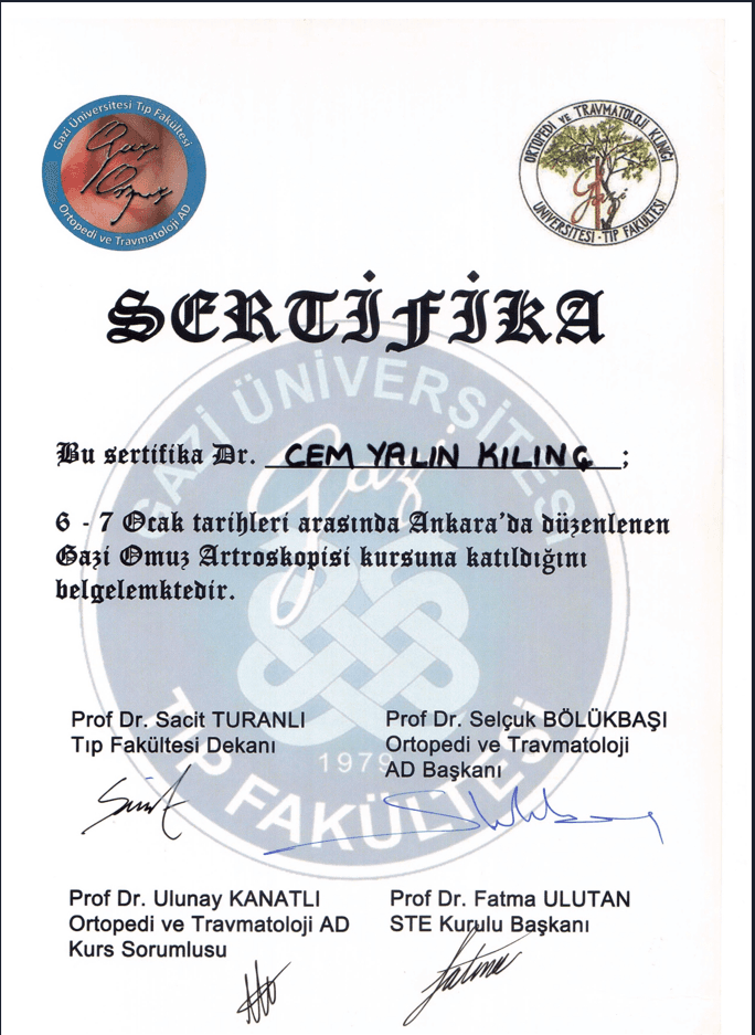 Omuz Artroskopi Kurs