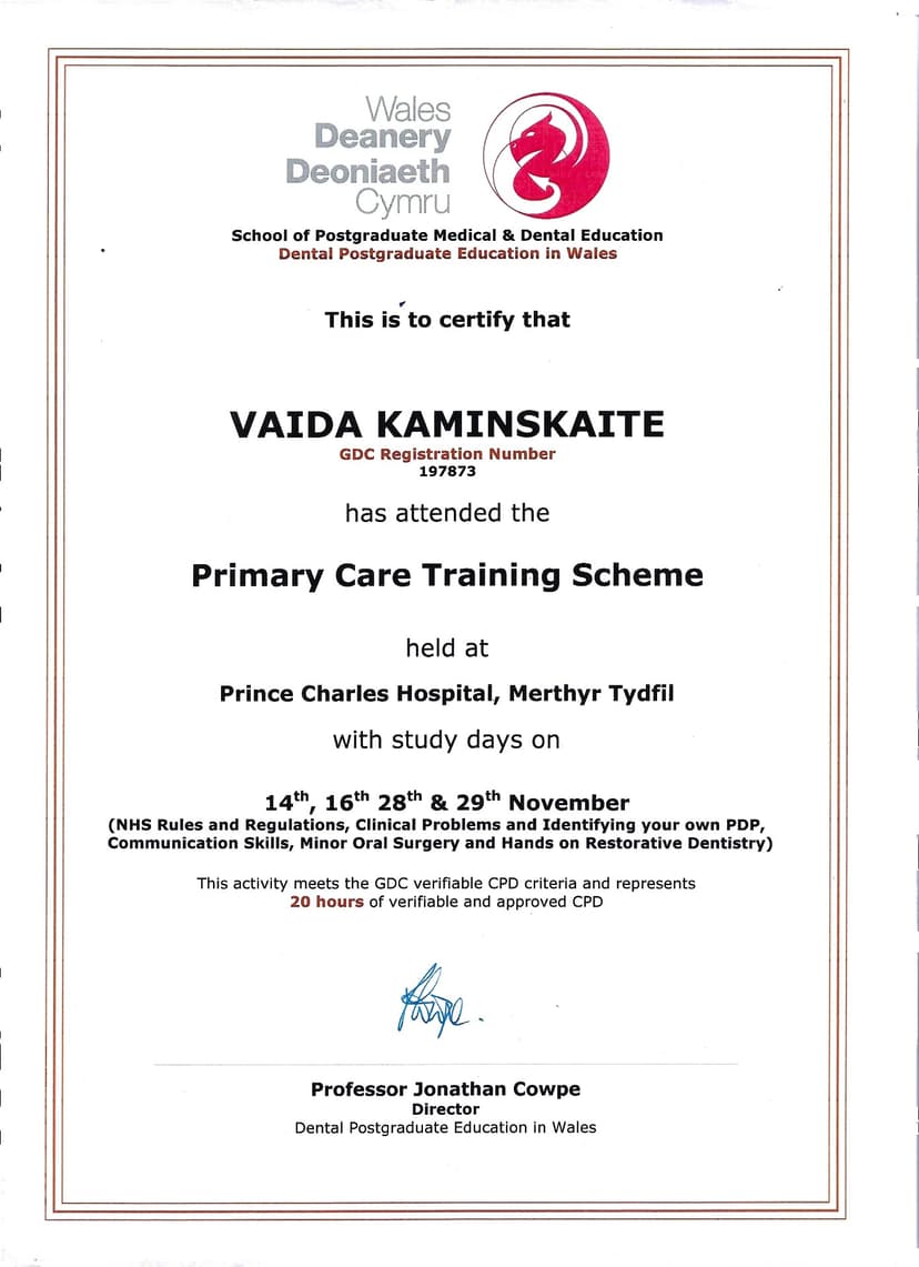 Primary Care Training Sceme