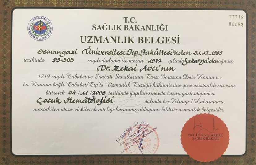 Yandal uzmanlık belgesi