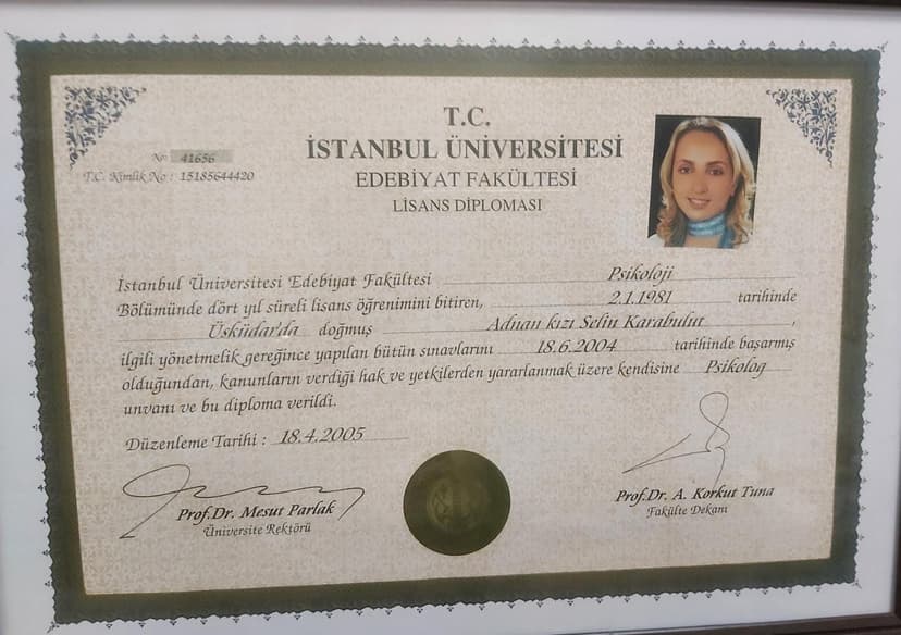PSİKOLOJİ LİSANS DİPLOMASI