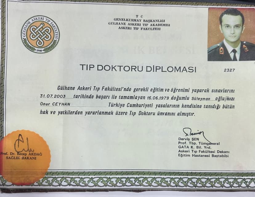 Tıp Doktoru Diploması