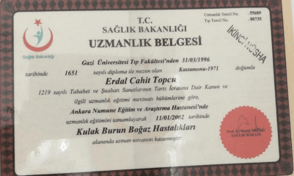 Kbb Uzmanlığı Sertifikası