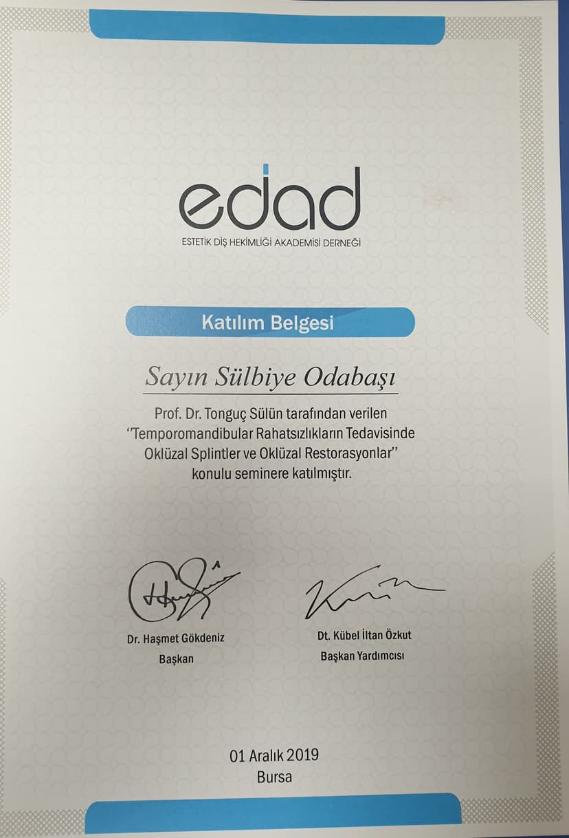 Temporomandibular rahatsızlıkların tedavisinde oklüzal splintler ve oklüzal restorasyonlar