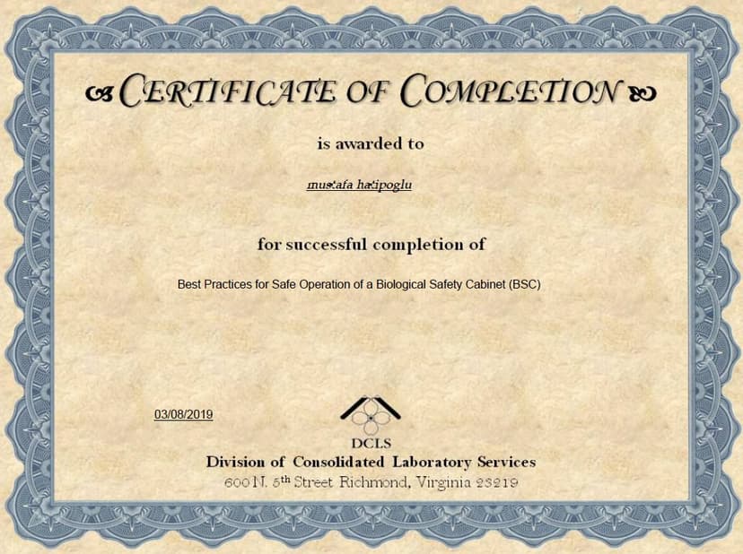 Best Practices for Safe Operation of a Biological Safety Cabinet (BSC)