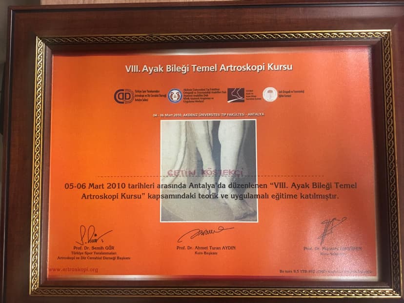 AYAK BİLEĞİ ARTROSKOPİSİ
