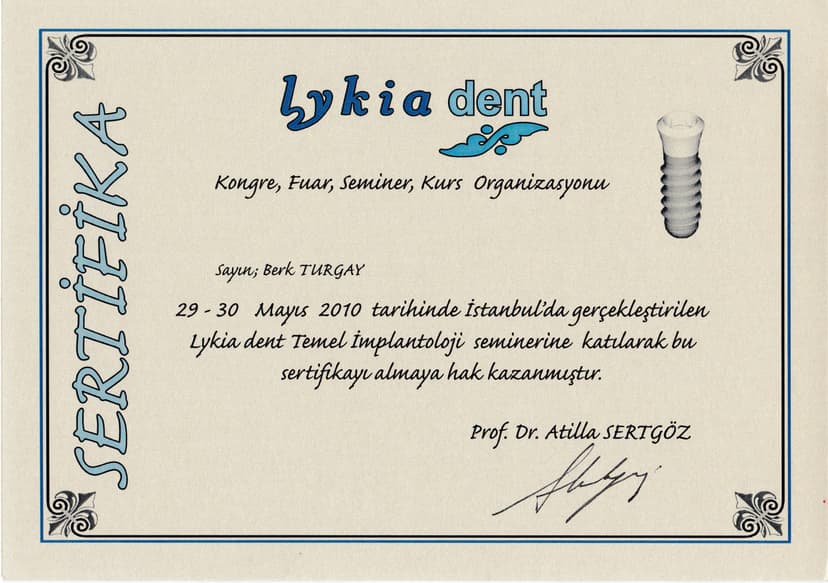 Lykiadent Temel İmplantoloji Eğitimi 2010