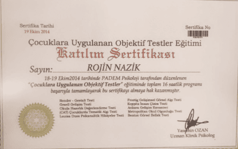 Sertifikalarımdan Bazıları