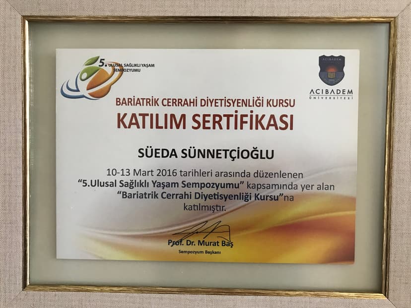 Bariatrik Cerrahi Diyetisyenligi Kursu