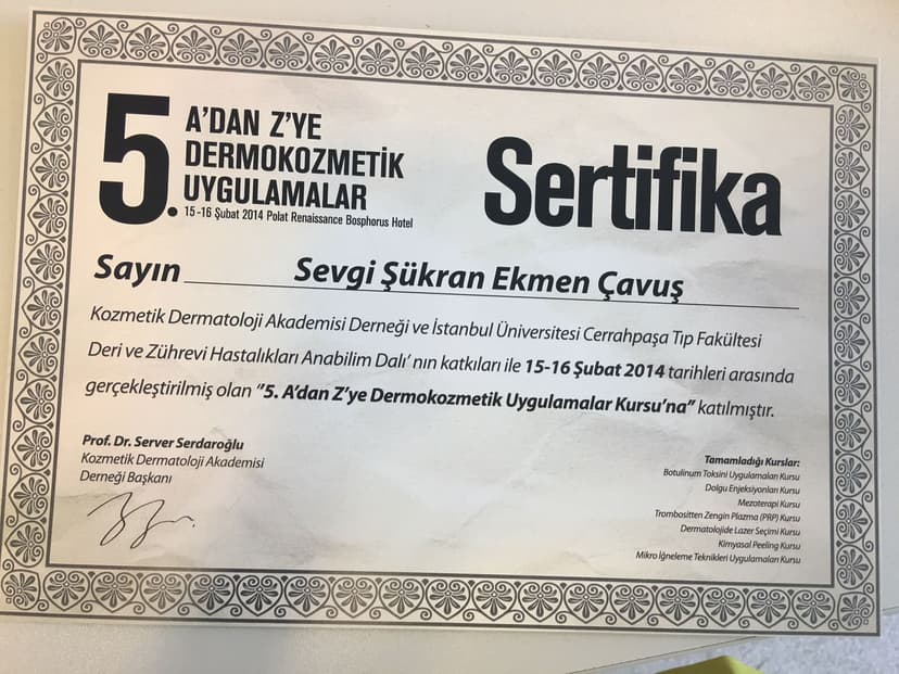 5. A'dan Z'ye Dermokozmetik Uygulamalar