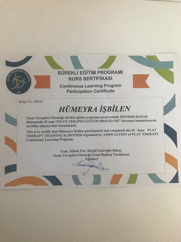 Oyun Terapi Eğitimi