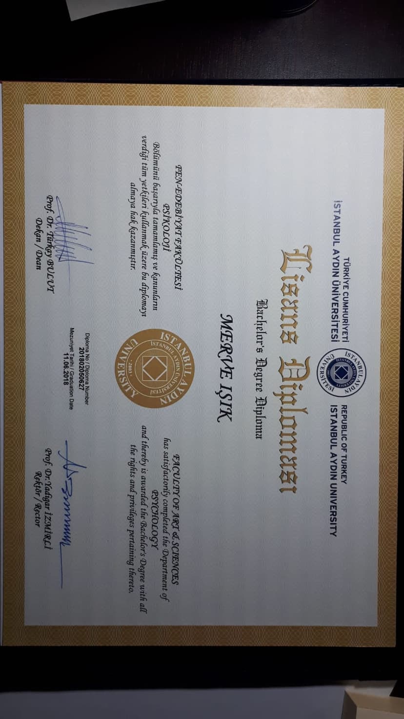 Psikoloji Diploması