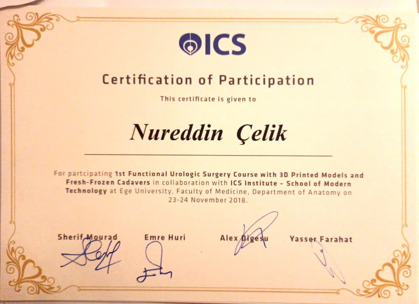İnternational Continanas Society (ICS): 1st Funtional Surgery Course With 3Dprinted Models And Fresh-Frozen Cadavier