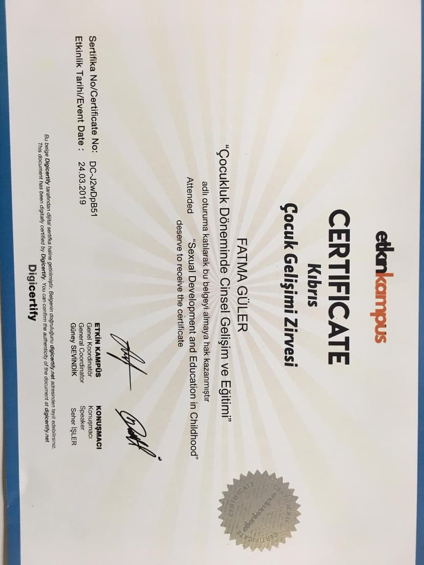 Çocukluk Döneminde Cinsel Gelişim ve Eğitimi