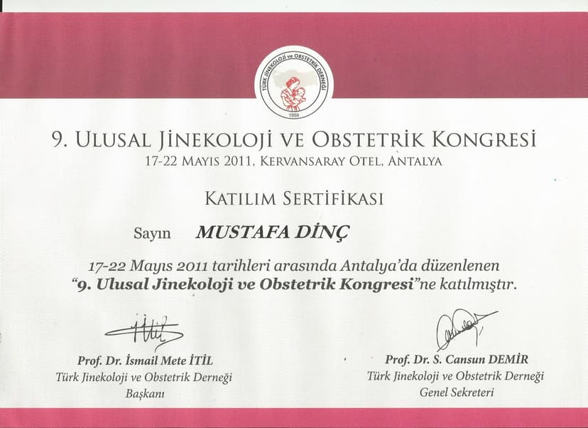 9. ULUSAL JİNEKOLOJİ VE OBSTETRİK KONGRESİ