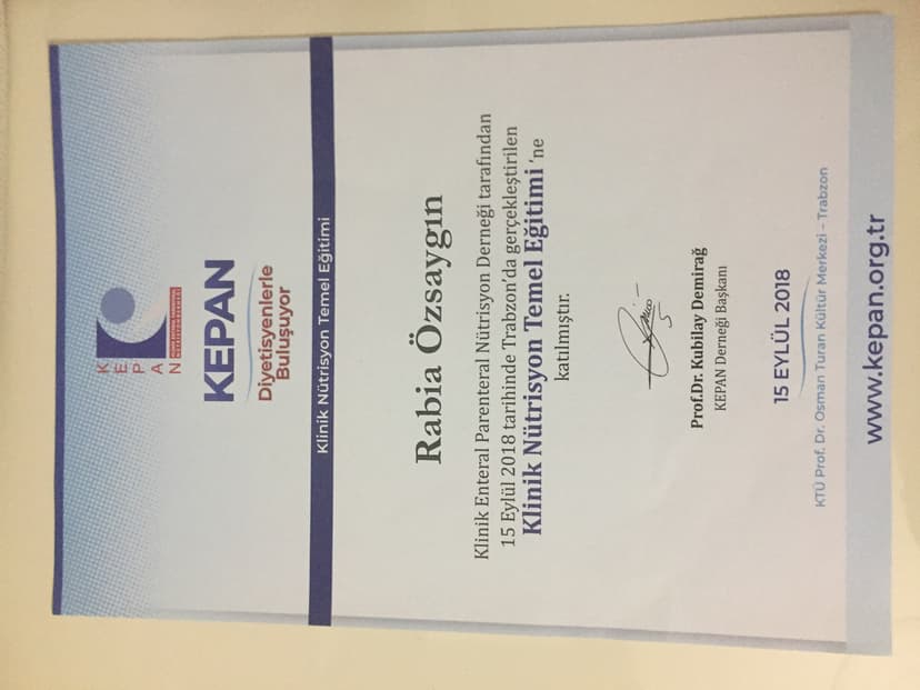 Klinik Nütrisyon Temel Eğitimi