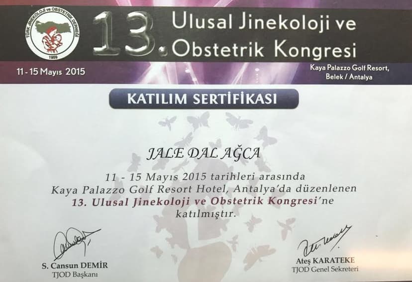 13. Ulusal  Jinekoloji ve Obstetrik Kongresi