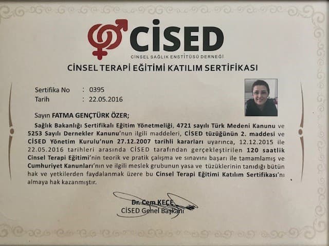 CİSED-Cinsel Terapi Eğitimi
