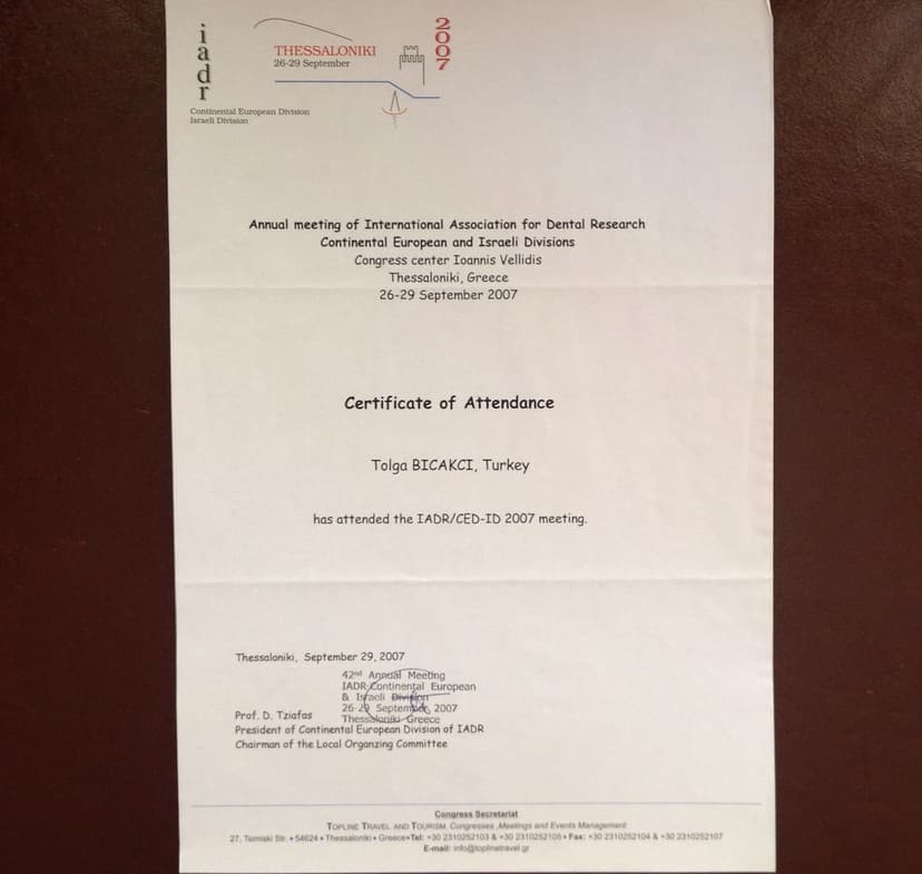 Certificate of Attendance