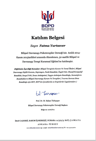 Bilişsel Davranışçı Psikoterapiler Derneği