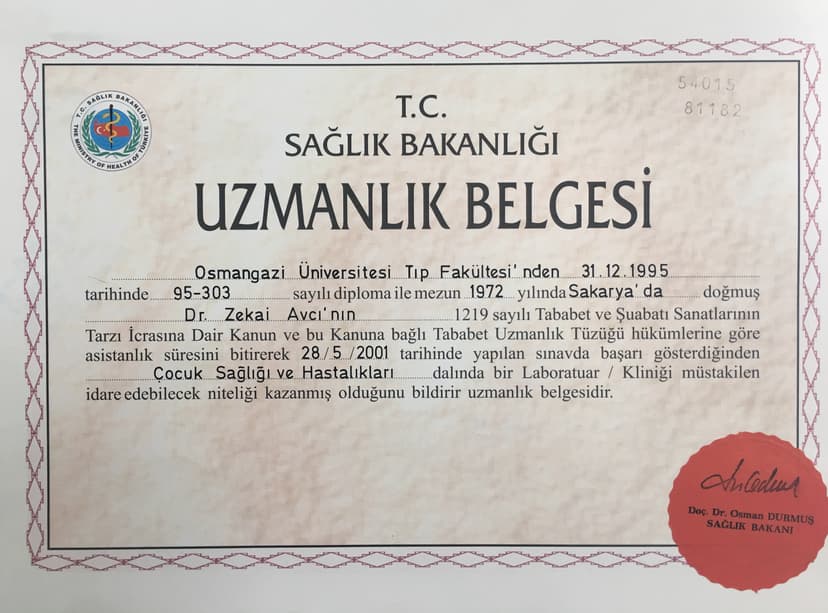 Uzmanlık belgesi