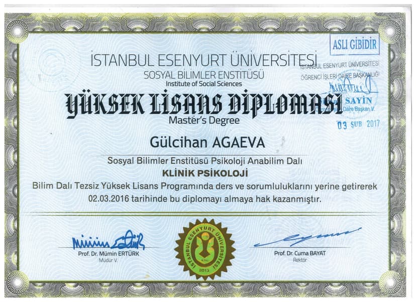 Yüksek Lisans Diploması