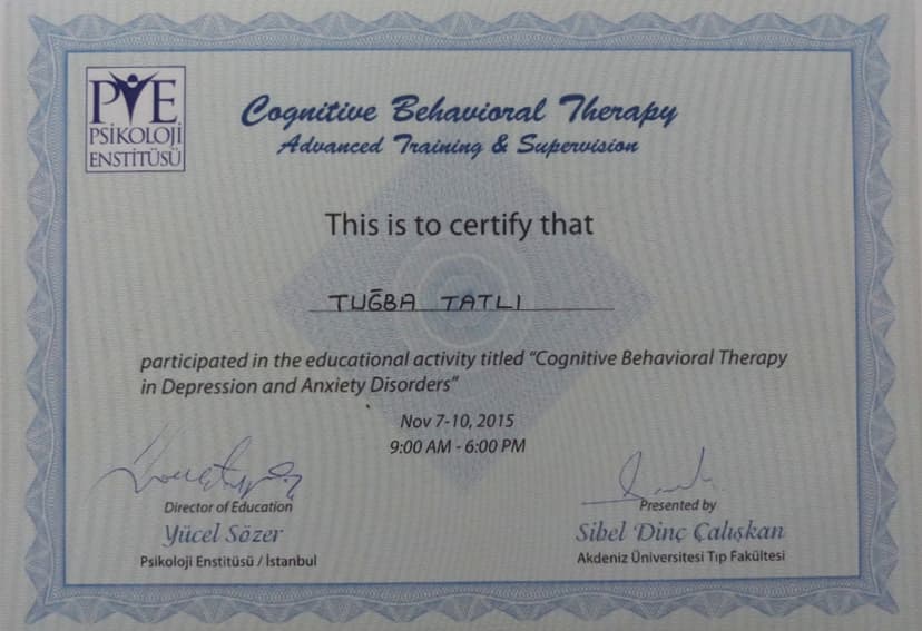 Bilişsel Davranışçı Terapi