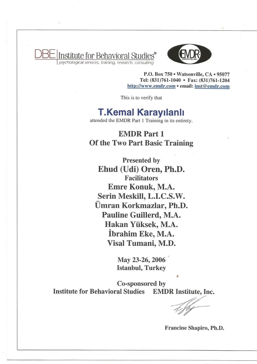 EMDR Uygulatıcısı