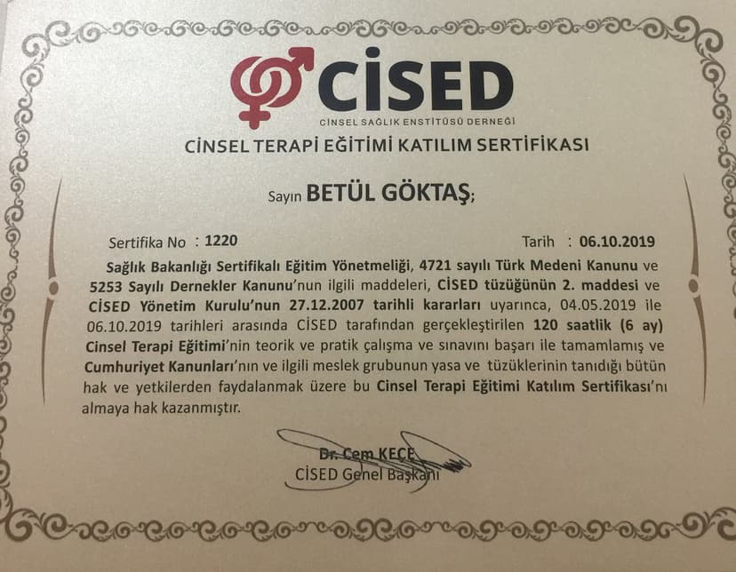 Cinsel Terapi Eğitimi (CİSED)