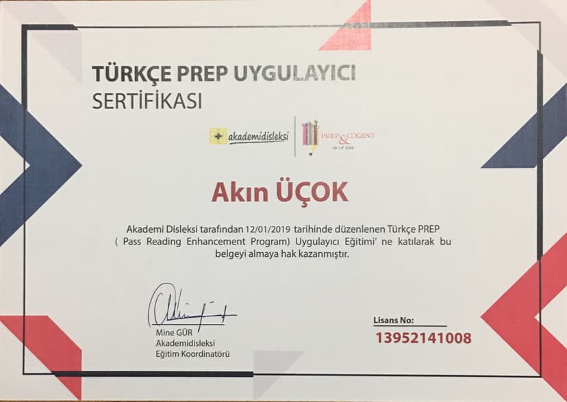 Turkce PREP Uygulayici Sertifikasi