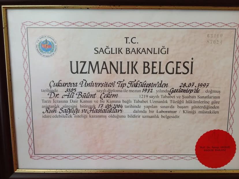 Uzmanlık Belgesi