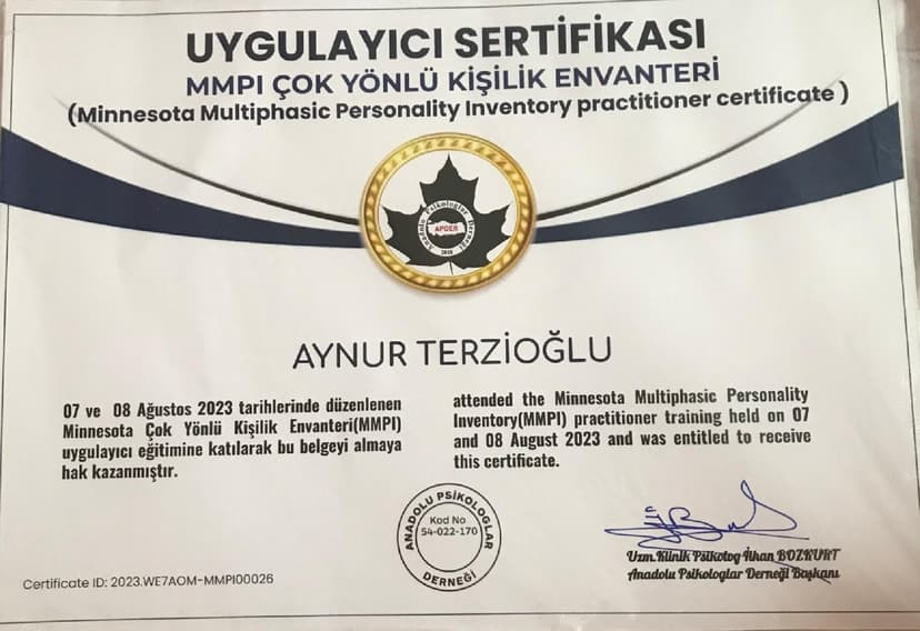 MMPI ÇOK YÖNLÜ KİŞİLİK ENVANTERİ