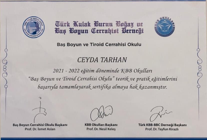 TKBBBBCD, Baş Boyun ve Tiroid Cerrahisi Okulu
