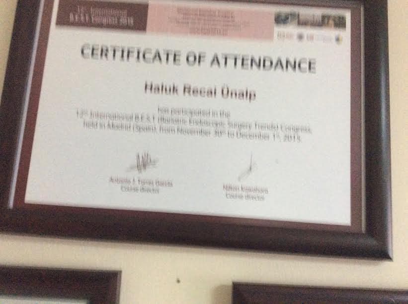 Certificate of Attendance