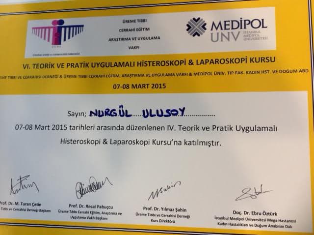 VI. Teorik ve Pratik Uygulamalı Histeroskopi & Laparoskopi Kursu