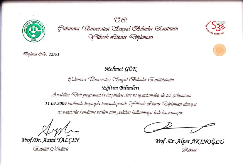Yüksek Lisans Diploması