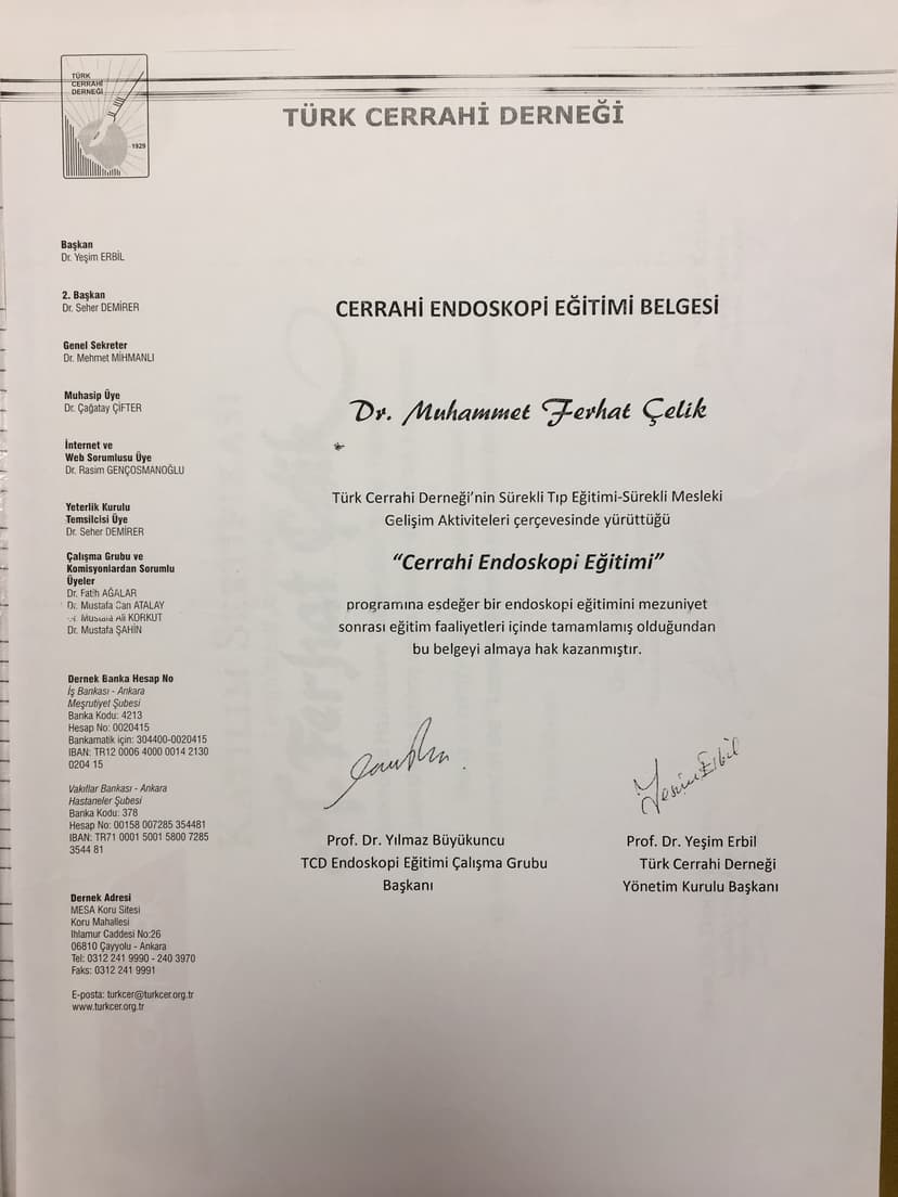 Endoskopi sertifikası