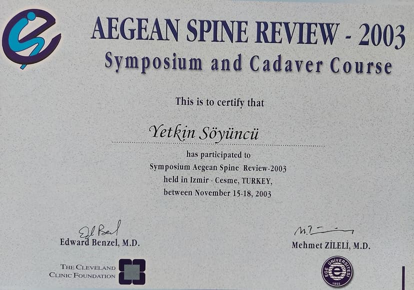 Omurga Kadavra Kursu Eğitici