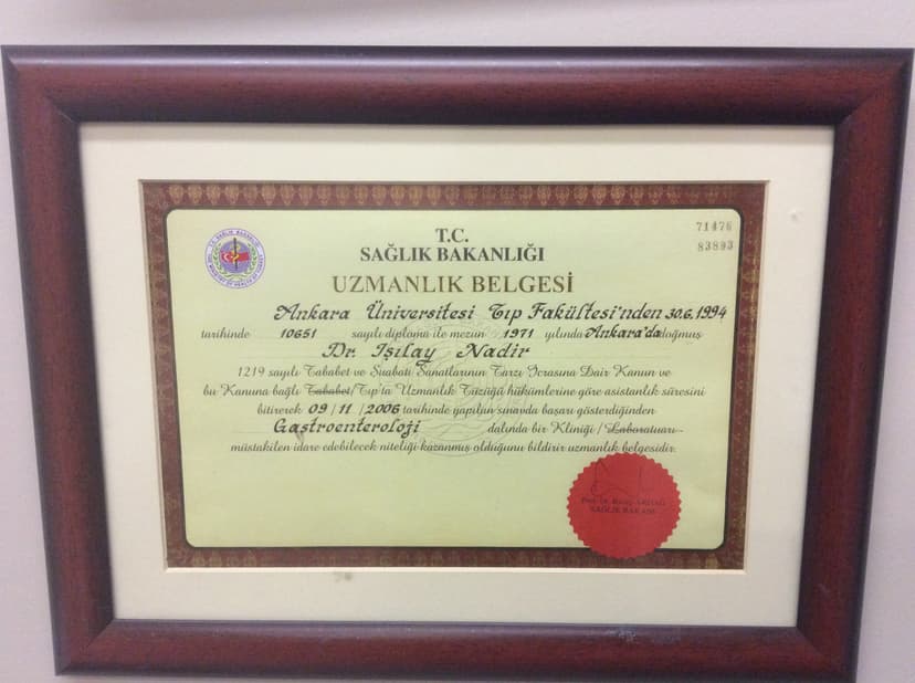 Uzmanlık Gastroenteroloji