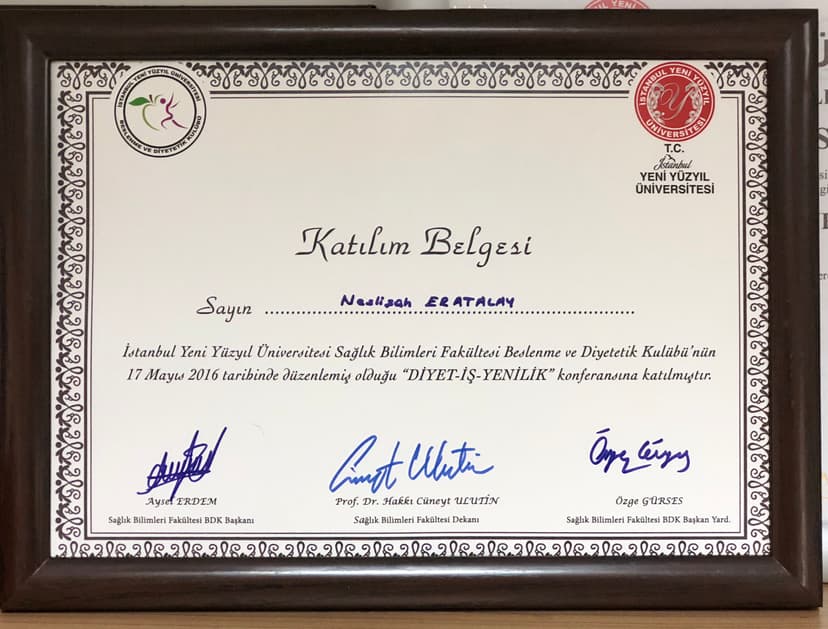 Diyet-İş-Yenilik Konferansı -İstanbul Yeni Yüzyıl Üniversitesi 17.05.2016