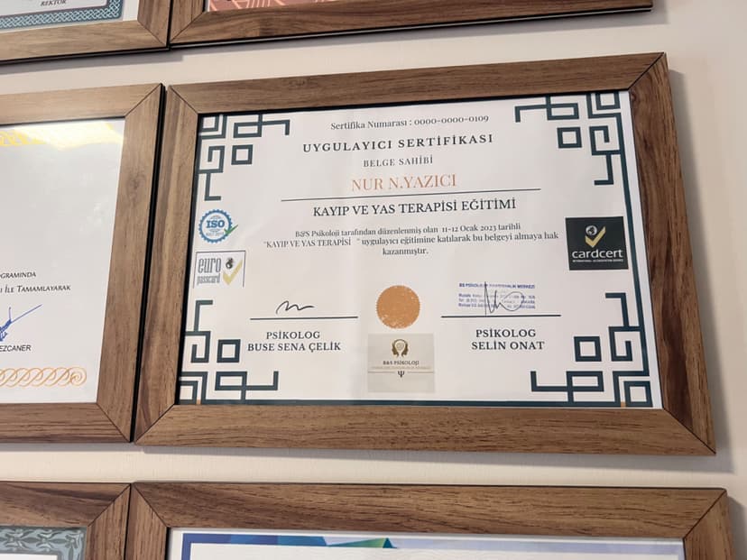 Kayıp ve yas terapisi uygulayıcı sertifikası