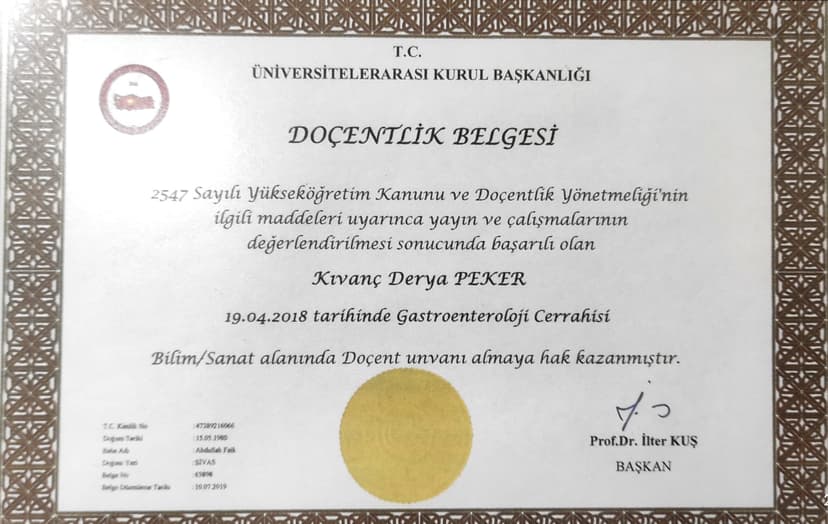 Doçentlik Diploması