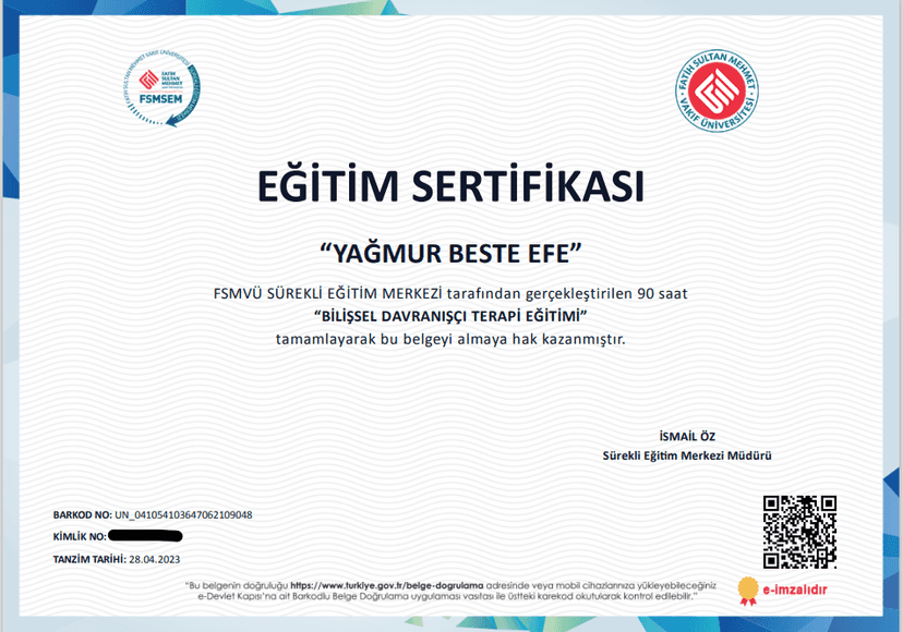 Bilişsel Davranışçı Terapi