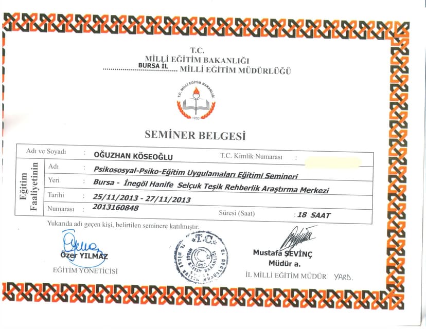 Psikososyal - Psikoeğitim