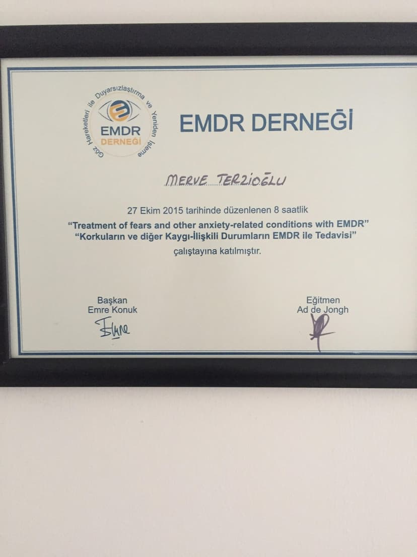 KAYGI VE KORKUYLA İLİŞKİLİ DURUMLARDA EMDR