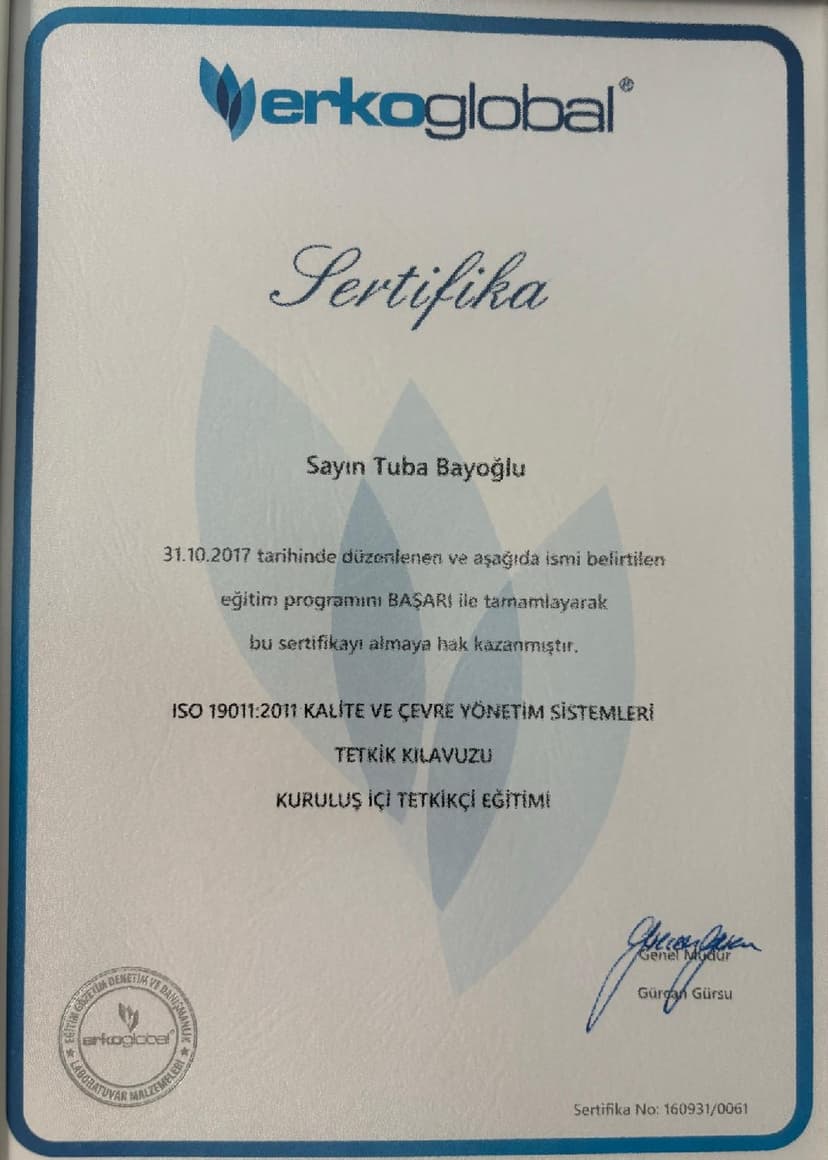 KALİTE VE ÇEVRE YÖNETİMİ