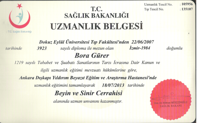 Uzmanlık Belgesi