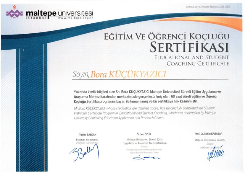 Eğitim ve Öğrenci Koçluğu