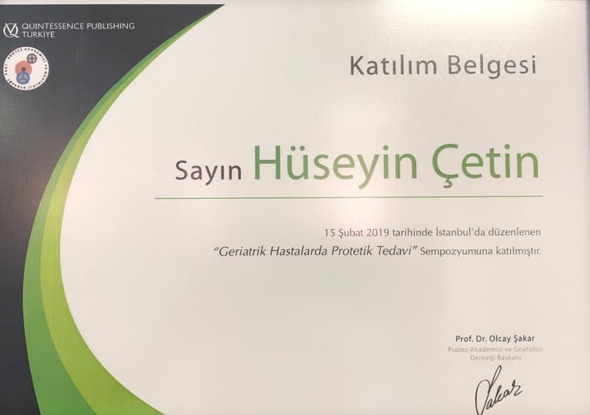 Geriatrik Hastalarda Protetik Tedavi