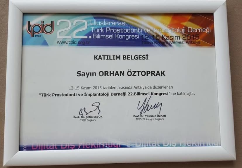 Türk Prostodonti ve İmplantoloji Derneği 22. Bilimsel Kongresi